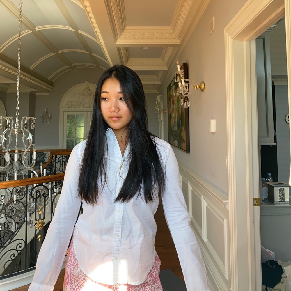 Abercrombie and Fitch white button down size small